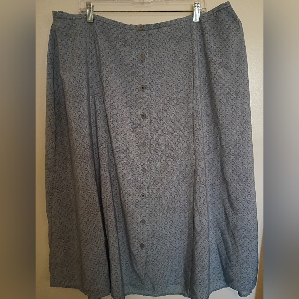 Maggie Mcnaughton Lavender Button-Down A-Line Skirt Sz 22